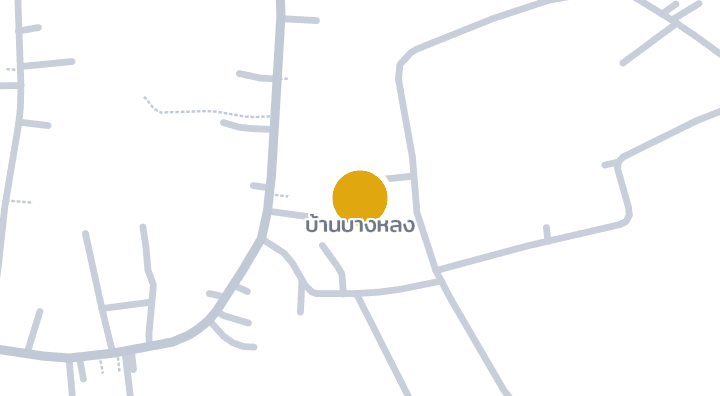 Map showing บ้านบางหลง