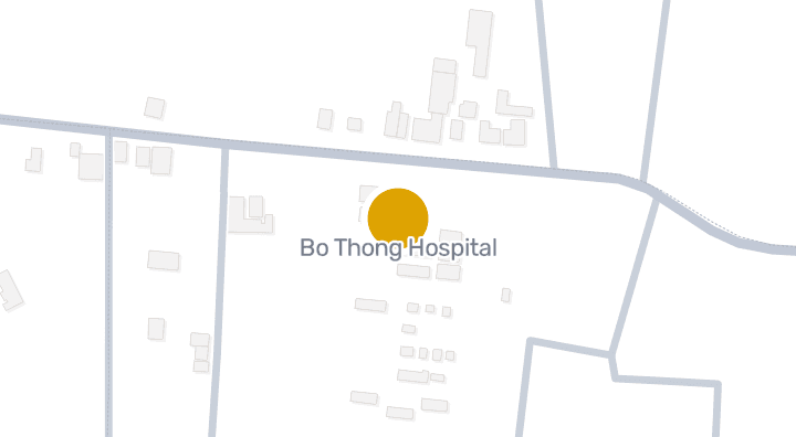 แผนที่แสดงโรงพยาบาลบ่อทอง