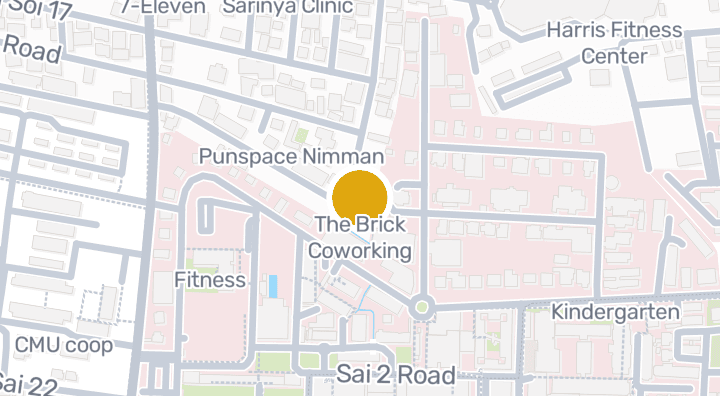 显示The Brick Coworking的地图