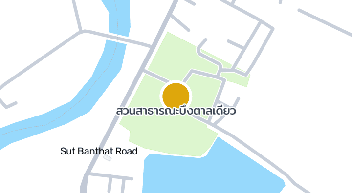 Map showing สวนสาธารณะบึงตาลเดี่ยว