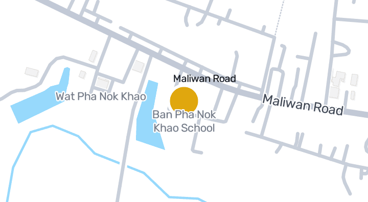 แผนที่แสดงโรงเรียนบ้านผานกเค้า