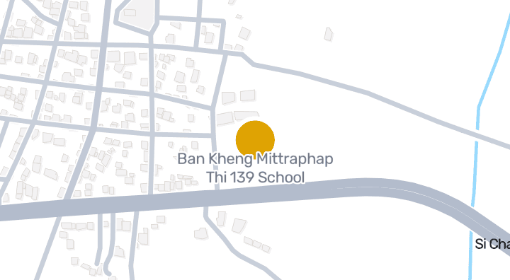 Map showing Ban Kheng Mittraphap Thi 139 School