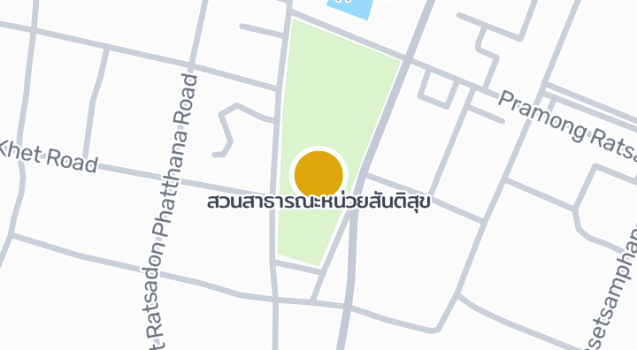 แผนที่แสดงสวนสาธารณะหน่วยสันติสุข