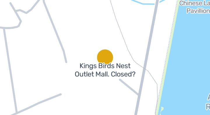 显示Kings Birds Nest Outlet Mall. Closed?的地图