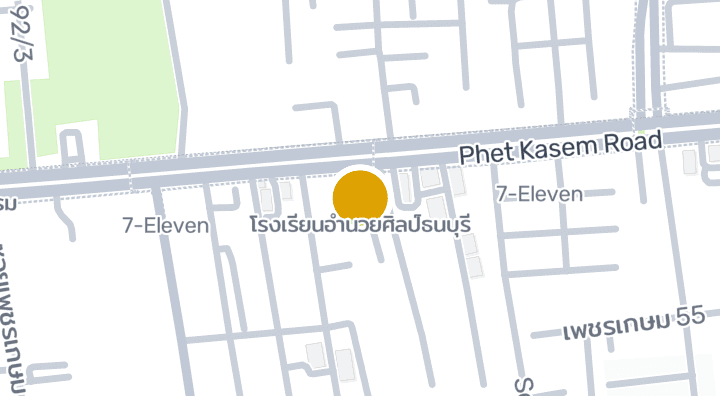 Map showing โรงเรียนอำนวยศิลป์ธนบุรี
