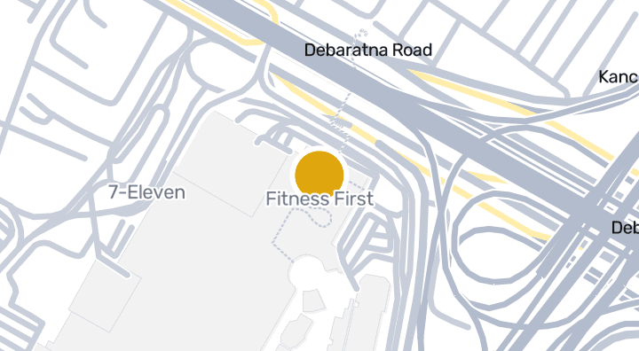 Map showing Fitness First