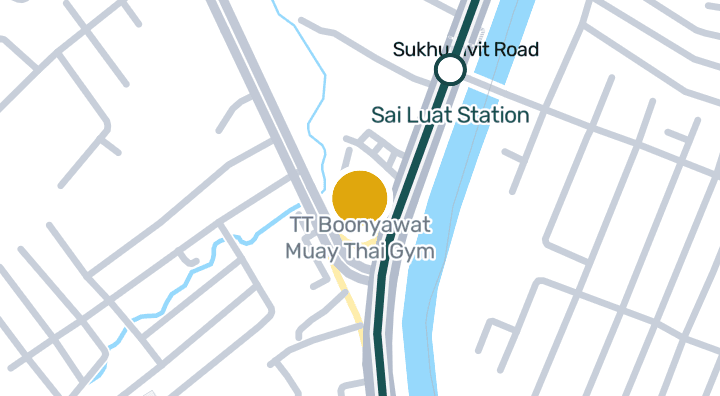 Carte montrant TT Boonyawat Muay Thai Gym
