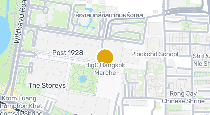 Map showing BigC Bangkok Marche