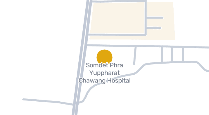แผนที่แสดงโรงพยาบาลสมเด็จพระยุพราชฉวาง