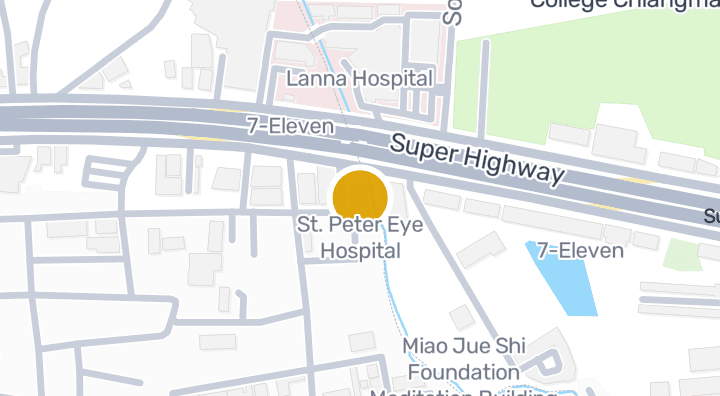Map showing St. Peter Eye Hospital