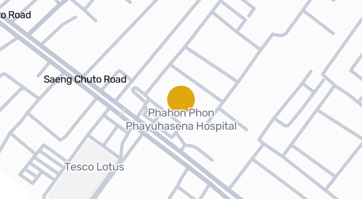 Карта с Phahon Phon Phayuhasena Hospital