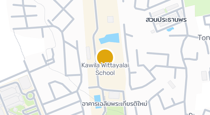 Map showing Kawila Wittayalai School