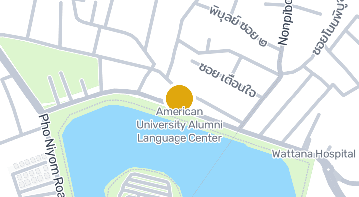 Map showing American University Alumni Language Center