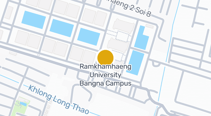 Map showing Ramkhamhaeng University Bangna Campus