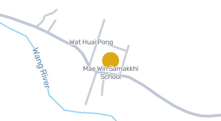 Map showing Mae Win Samakkhi School
