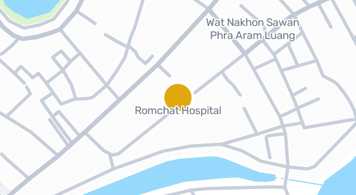 แผนที่แสดงโรงพยาบาลร่มฉัตร
