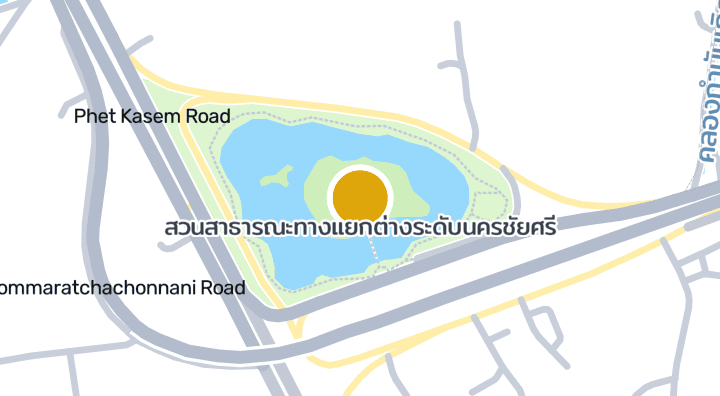 Map showing สวนสาธารณะทางแยกต่างระดับนครชัยศรี