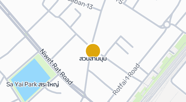 แผนที่แสดงสวนสามมุม
