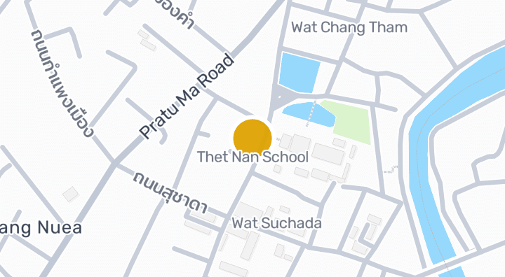 Map showing Thet Nan School