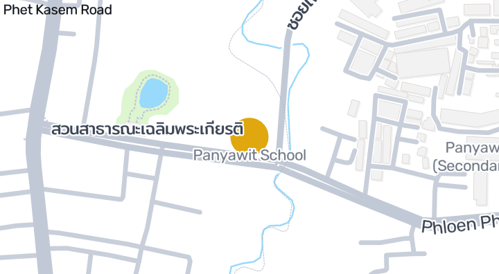 แผนที่แสดงโรงเรียนปัญญาวิทย์