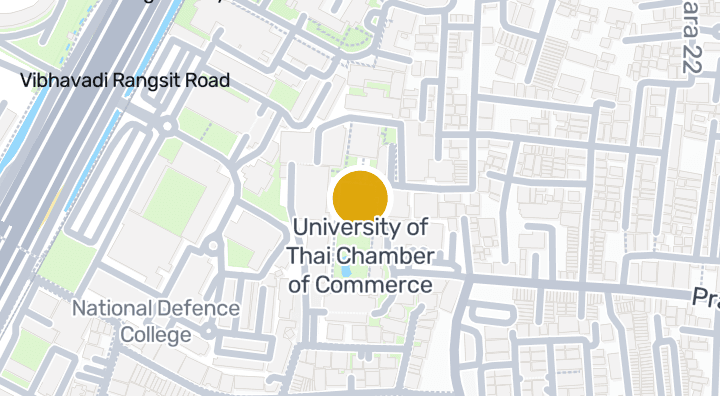 Map showing University of Thai Chamber of Commerce