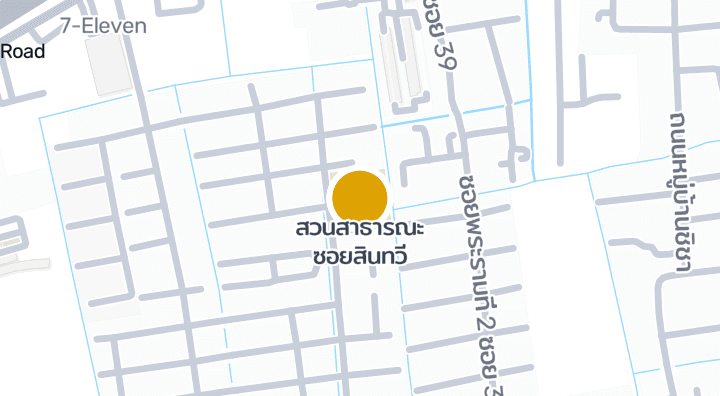 แผนที่แสดงสวนสาธารณะ ซอยสินทวี