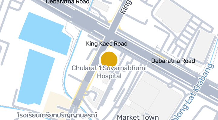 Map showing Chularat 1 Suvarnabhumi Hospital