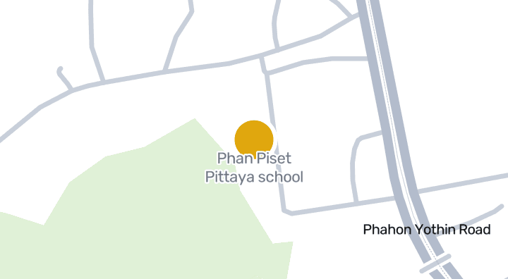 Map showing Phan Piset Pittaya school
