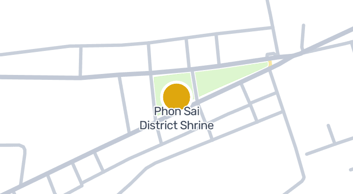 แผนที่แสดงPhon Sai District Shrine