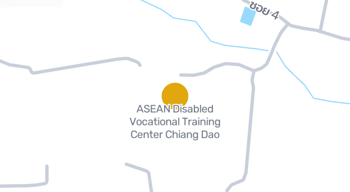 Map showing ASEAN Disabled Vocational Training Center Chiang Dao