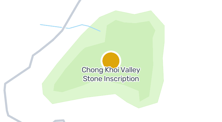 Map showing Chong Khoi Valley Stone Inscription
