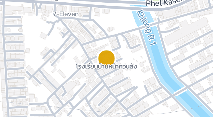 แผนที่แสดงโรงเรียนบ้านหน้าควนลัง