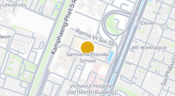Map showing Samsenwittayalai School