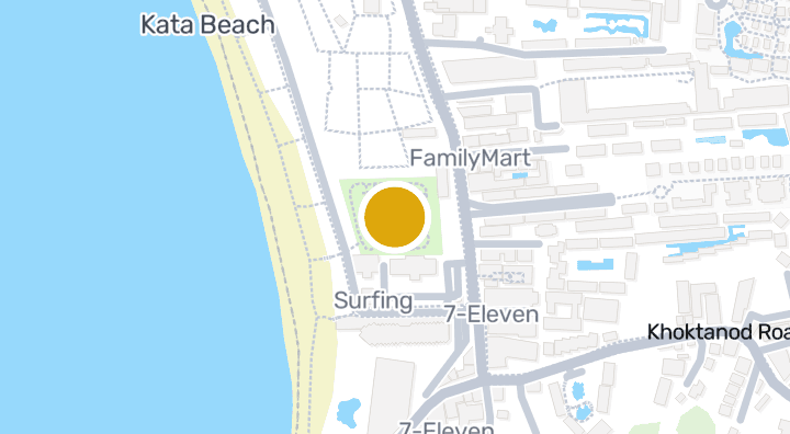 แผนที่แสดงKata Beach Community Park