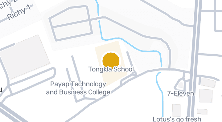 Map showing Tongkla School