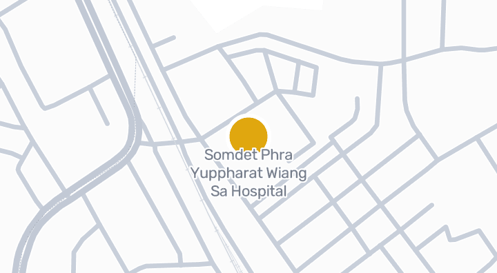 แผนที่แสดงโรงพยาบาลสมเด็จพระยุพราชเวียงสระ