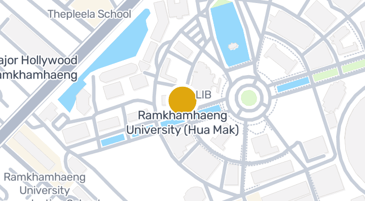 Map showing Ramkhamhaeng University (Hua Mak)