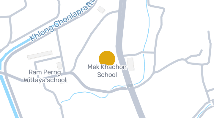 Map showing Mek Khachon School