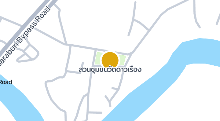 Map showing สวนชุมชนวัดดาวเรือง