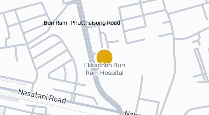 แผนที่แสดงโรงพยาบาลเอกชนบุรีรัมย์