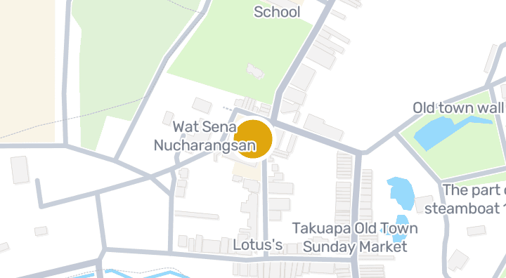 แผนที่แสดงโรงเรียนเทศบาลบ้านเสนารังสรรค์