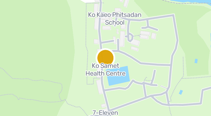 แผนที่แสดงสถานีอนามัยเกาะเสม็ด