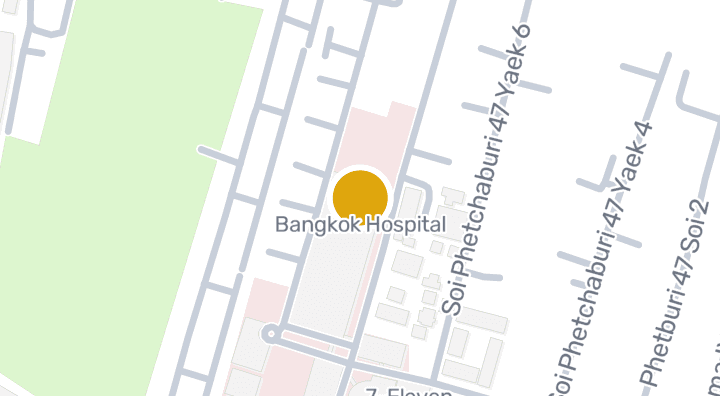 Map showing Bangkok Hospital