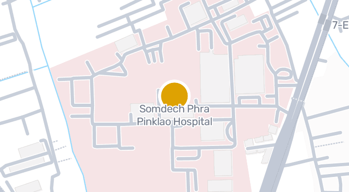 Map showing Somdech Phra Pinklao Hospital