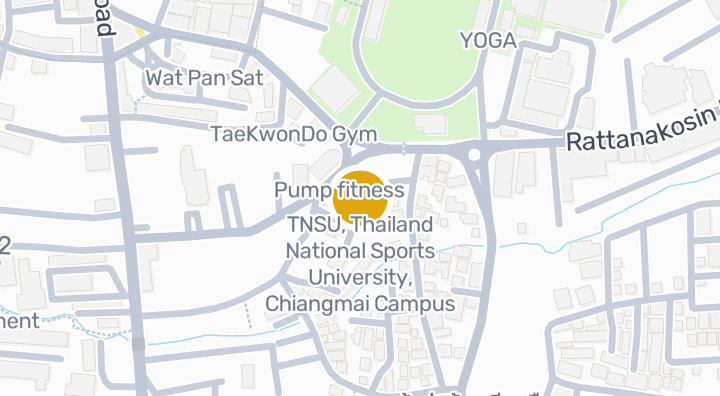 Map showing TNSU, Thailand National Sports University, Chiangmai Campus
