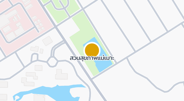 Map showing สวนสุขภาพแม่เมาะ