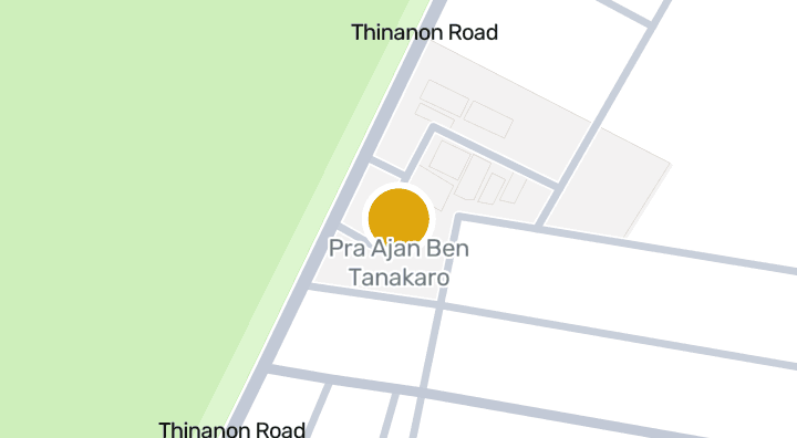 แผนที่แสดงโรงพยาบาลพระอาจารย์แบน ธนากโร
