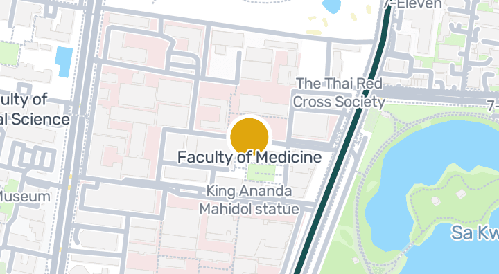 แผนที่แสดงคณะแพทยศาสตร์