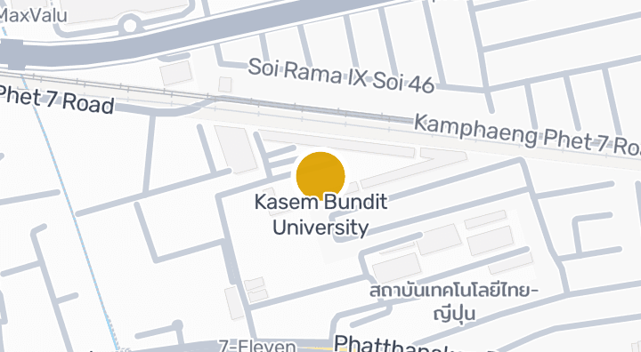 Map showing Kasem Bundit University