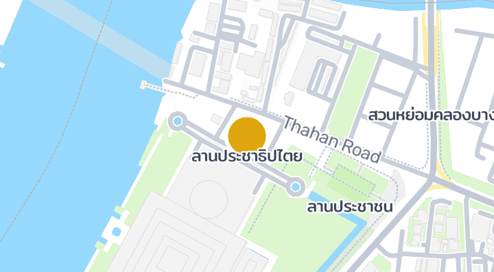Carte montrant ลานประชาธิปไตย